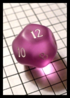 Dice : Dice - 12D - Purple Translucent with White Numerals - Ebay July 2010